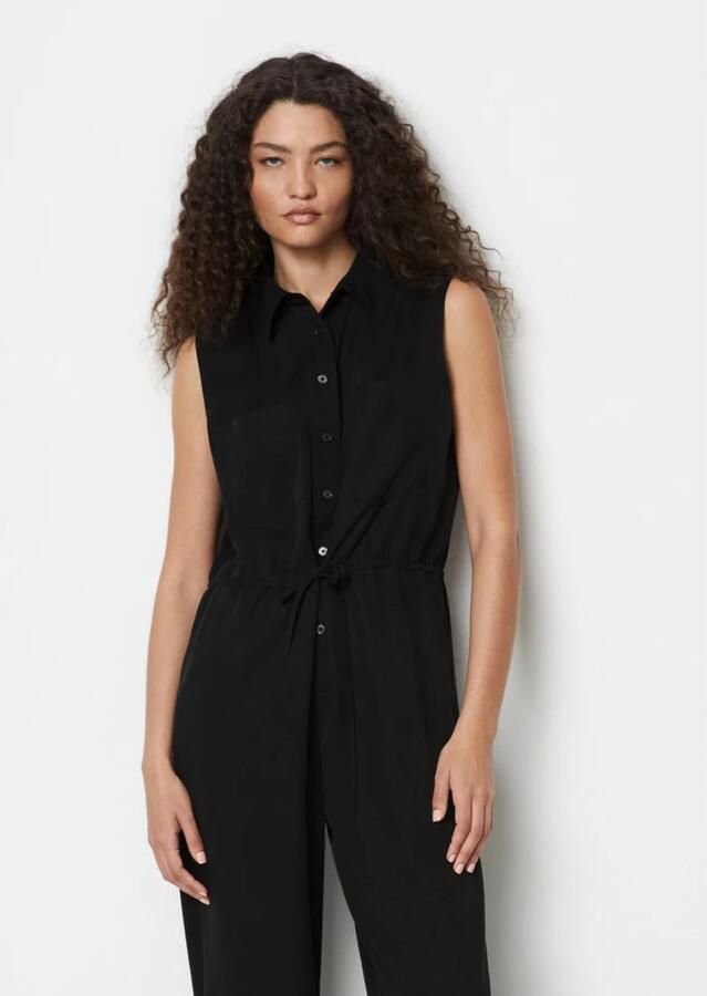 Marc O'Polo Mouwloze jumpsuit Black Dames - Foto 4