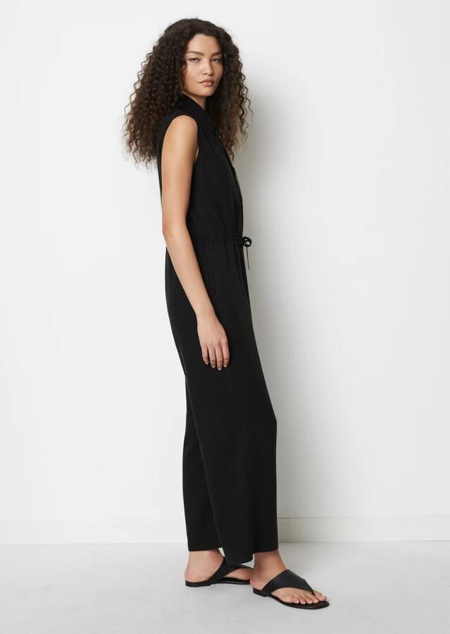 Marc O'Polo Mouwloze jumpsuit Black Dames - Foto 5