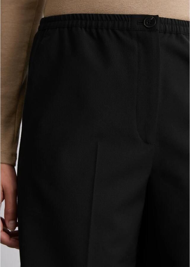 Marc O'Polo Straight fit stoffen broek van wolmix met stretch en elegante persplooi - Foto 2