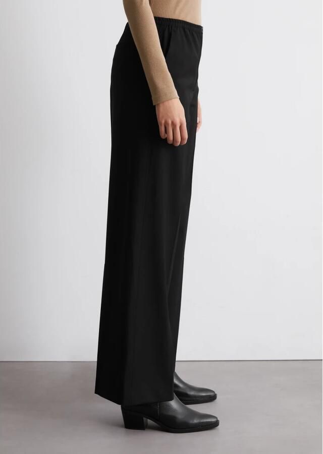 Marc O'Polo Straight fit stoffen broek van wolmix met stretch en elegante persplooi - Foto 4