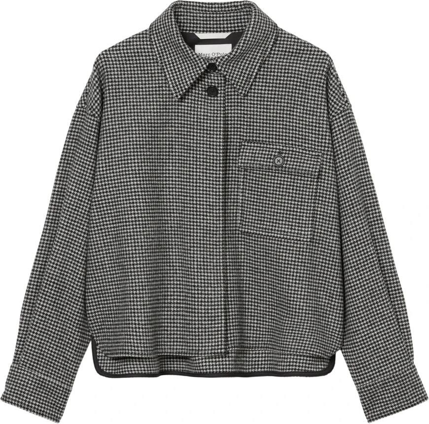 MARC O POLO Relaxed fit blazer met pied-de-poule-motief en vierkant model - Foto 6