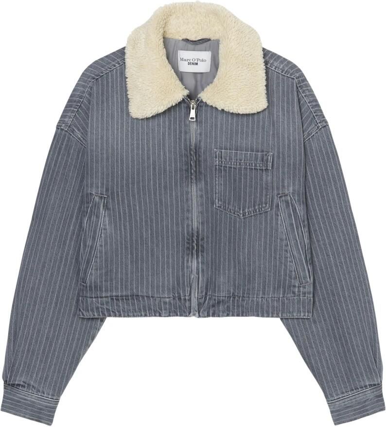 Marc O'Polo Oversized spijkerjasje met teddykraag Gray Dames - Foto 6