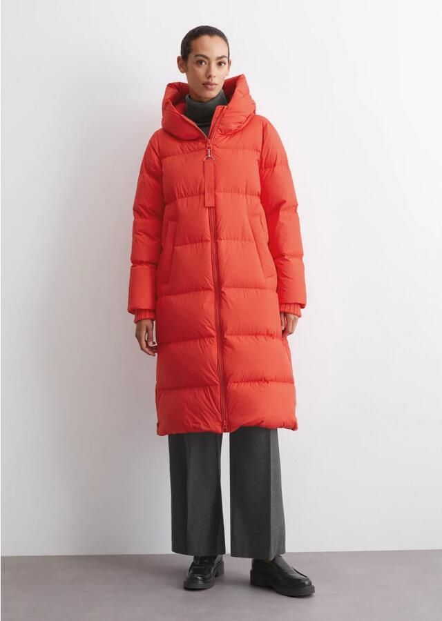 Marc O'Polo Regular fit lange donsjas met hoogwaardige mix van dons en veren en doorgestikte naden