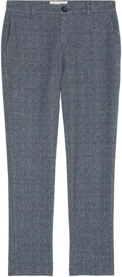 Marc O'Polo Regular fit stoffen broek van katoenmix met visgraatmotief - Foto 6