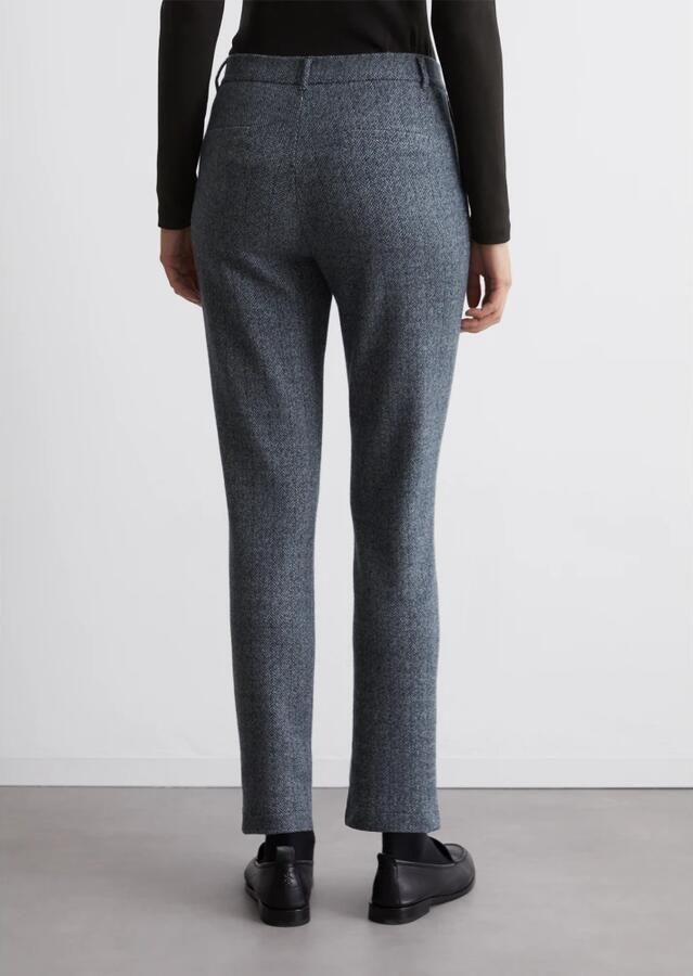 Marc O'Polo Regular fit stoffen broek van katoenmix met visgraatmotief - Foto 4