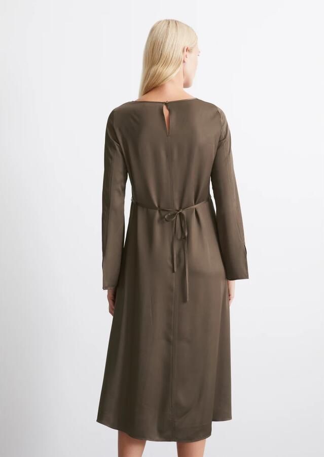 Marc O'Polo Shaped fit satijnen jurk van hoogwaardige viscose - Foto 3