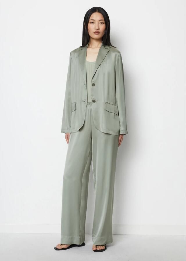 Marc O'Polo Satin blazer relaxed Green Dames - Foto 2