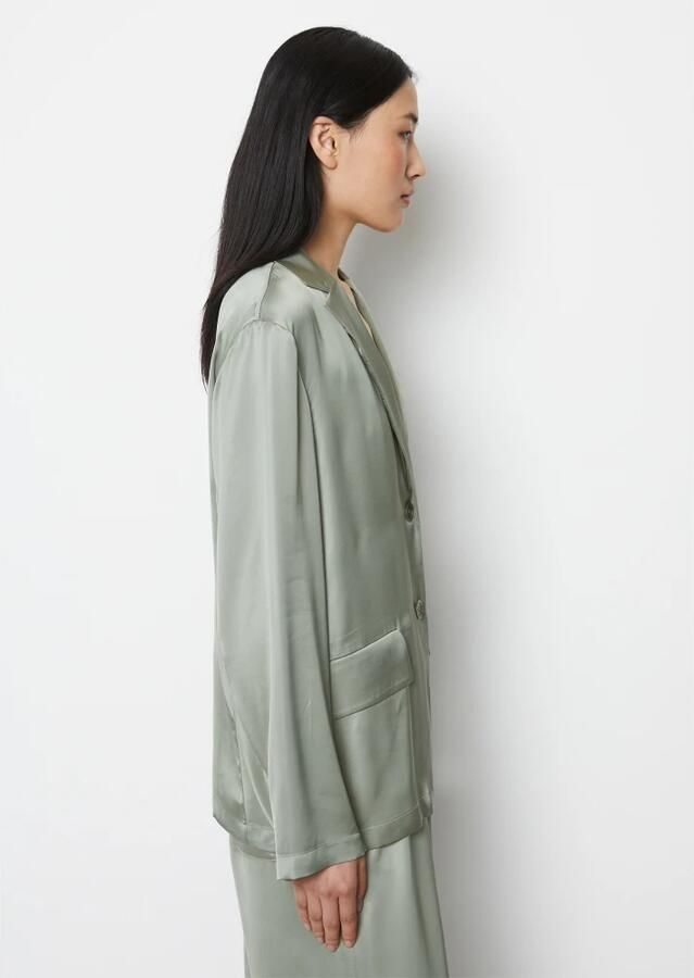 Marc O'Polo Satin blazer relaxed Green Dames - Foto 5