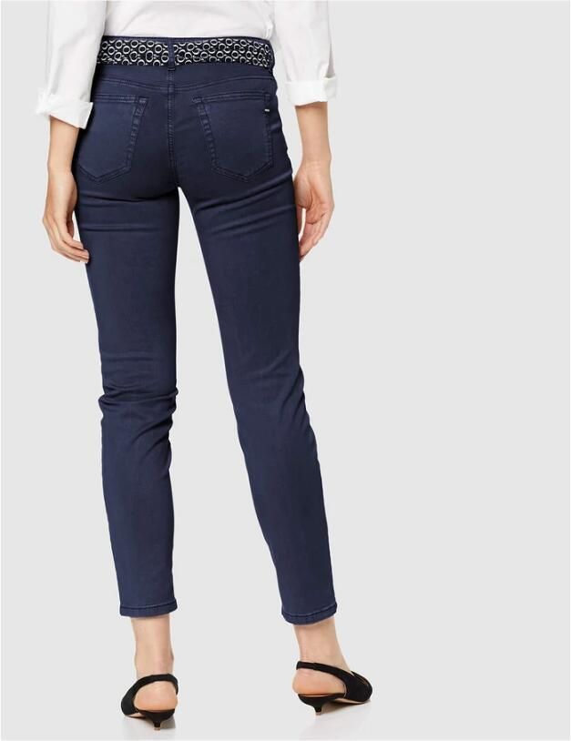 Marc O'Polo Slim fit mid waist broek met labeldetails - Foto 3