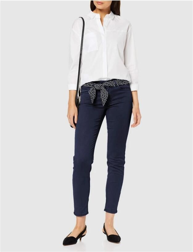 Marc O'Polo Slim fit mid waist broek met labeldetails - Foto 4