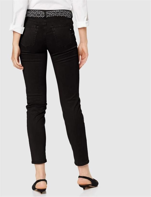 Marc O'Polo Slim fit mid waist broek met labeldetails - Foto 2