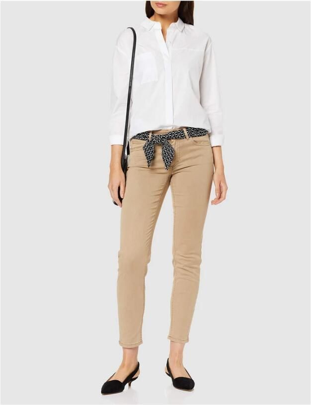 Marc O'Polo Slim fit mid waist broek met labeldetails - Foto 4