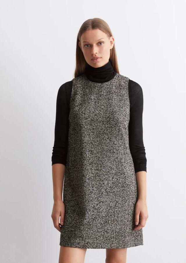 Marc O'Polo Straight fit shiftjurk van wolmix in tweed - Foto 4