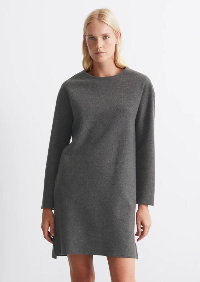 Marc O'Polo Loose fit trui-jurk van scheerwol - Foto 4