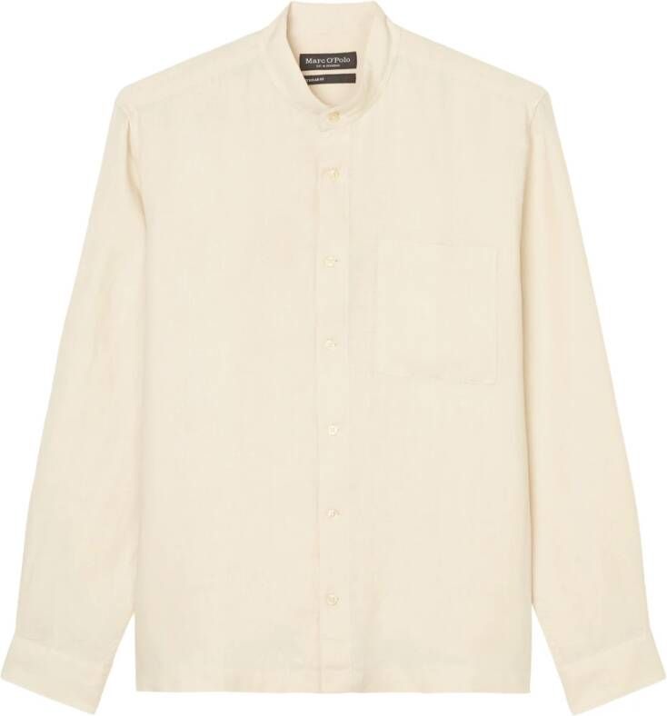 Marc O'Polo Marc &O&amp;amp;amp;amp;#39;Polo; Overhemd Linnen Beige Heren - Foto 4