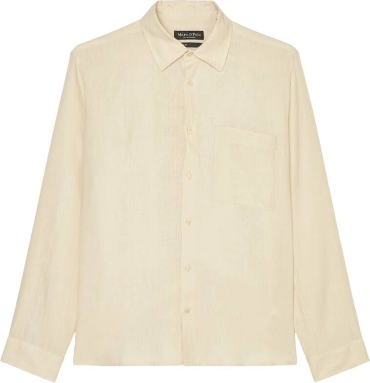 Marc O'Polo Linnen overhemd met kentkraag