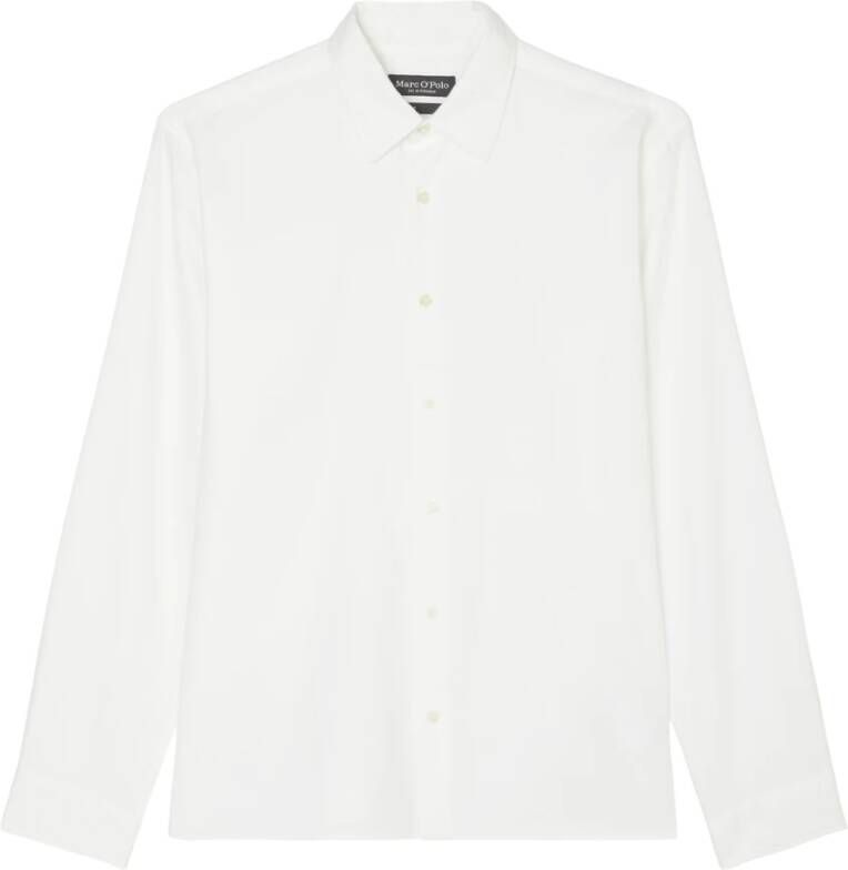 Marc O'Polo Overhemd met lange mouwen in een reguliere pasvorm White Heren