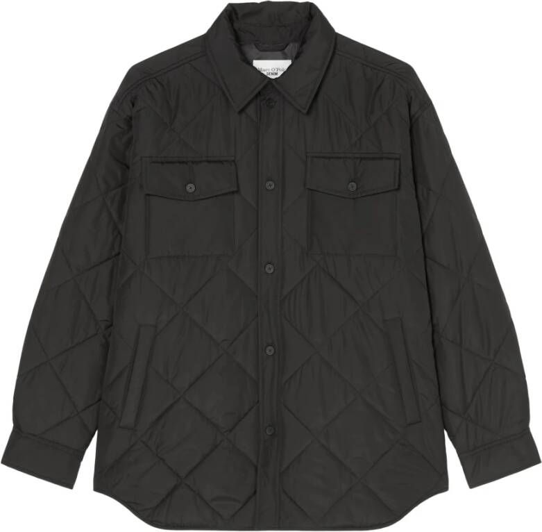 Marc O'Polo Padded overshirt in a relaxed fit Zwart Heren