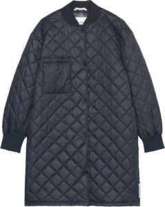 Marc O'Polo Quilted coat with a knitted collar Blauw Dames