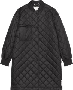 Marc O'Polo Quilted coat with a knitted collar Zwart Dames