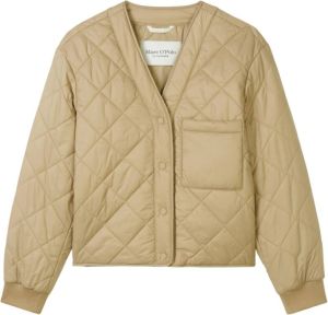 Marc O'Polo Quilted jacket in the style of a cardigan Beige Dames