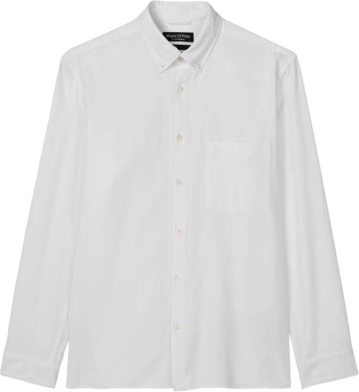 Marc O'Polo Regelmatig shirt met lange mouwen Wit Heren
