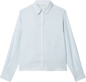 Marc O'Polo gestreepte blouse lichtblauw wit