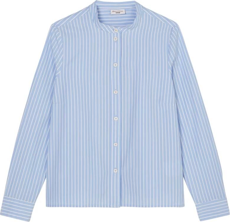 Marc O'Polo DENIM Overhemdblouse met streepmotief en opstaande kraag