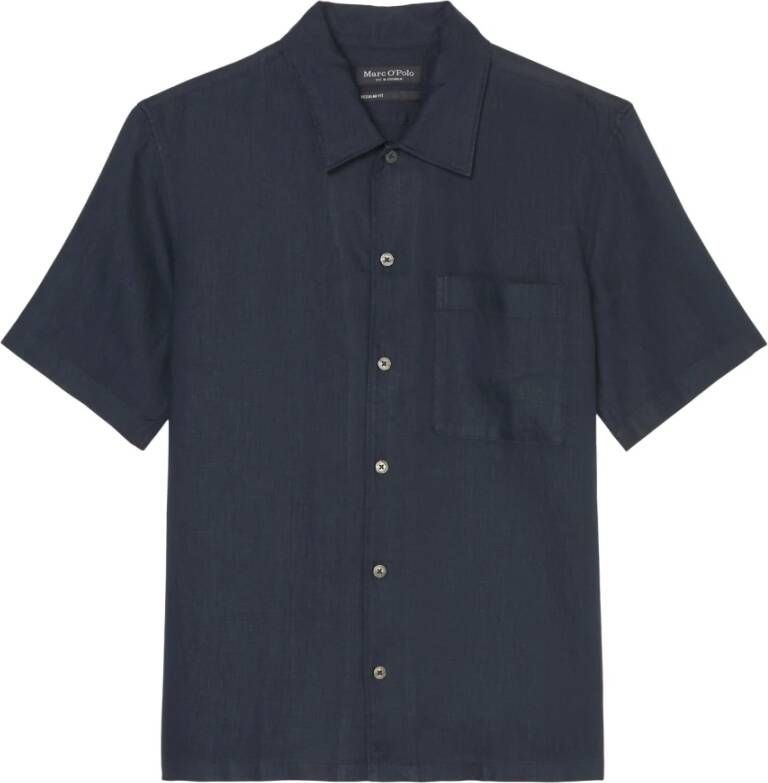 Marc O'Polo Vrijetijdsoverhemd van linnen met borstzak