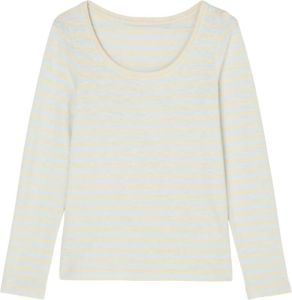 Marc O'Polo Striped long sleeve top in a loose fit Blauw Dames