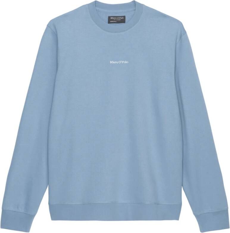 Marc O'Polo Sweatshirt met ronde hals en geborduurd label