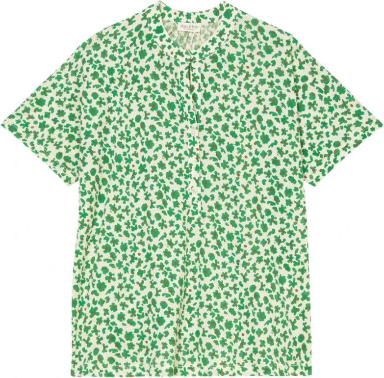 Marc O'Polo gebloemde blouse groen wit