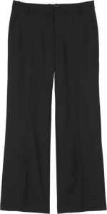 Marc O'Polo Tailored trousers with hem slits Zwart Dames
