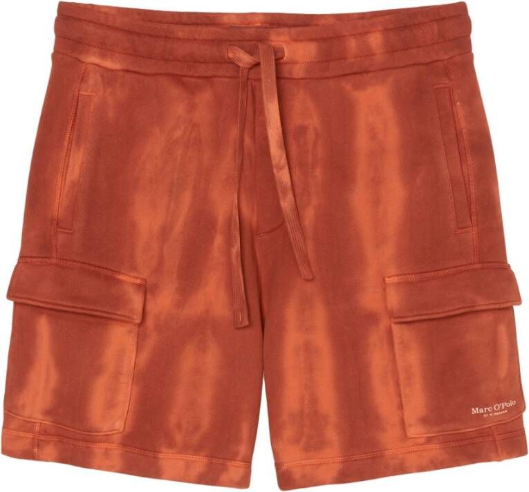 Marc O'Polo Tie-dye sweat shorts Oranje Heren