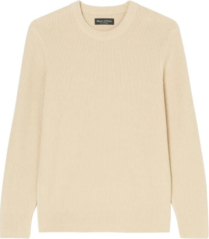 Marc O'Polo Gebreide pullover met labeldetail model 'O-Neck Rib Knit Seasonal'