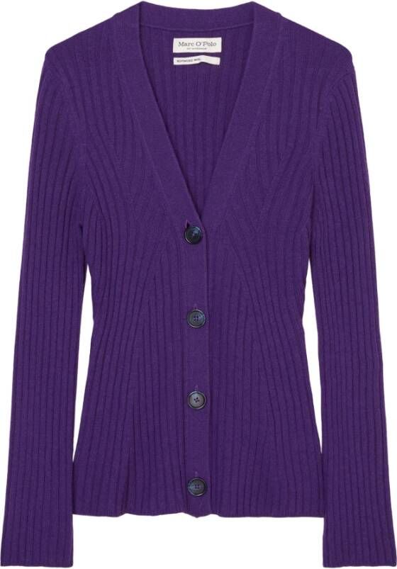 Marc O'Polo V-hals vest aansluitend Purple Dames