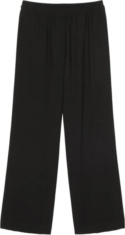 Marc O'Polo Wijde broek met elastische tailleband Zwart Dames