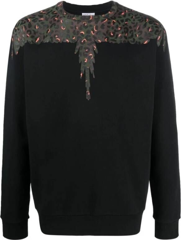 Marcelo Burlon Animalier Wings Crew Sweatshirt Zwart Heren
