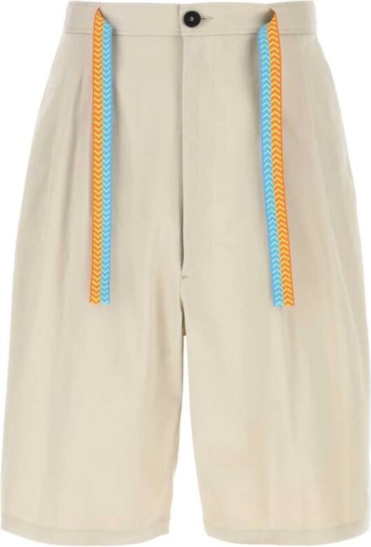 Marcelo Burlon Arena Katoenen Bermuda Shorts Beige Heren
