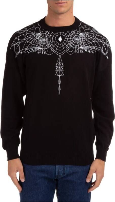 Marcelo Burlon Astral Heren Crew Neck Jumper Sweater Zwart Heren