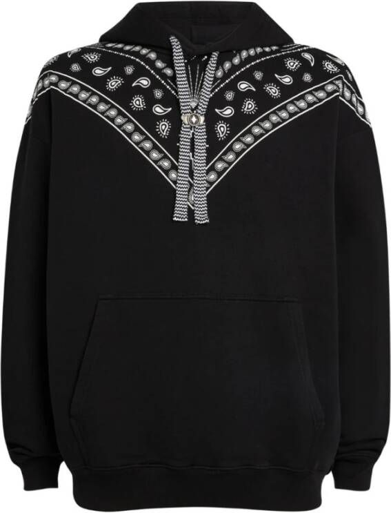 Marcelo Burlon Bandana Comfort Hoodie Zwart Wit Zwart Heren