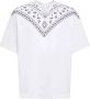 Marcelo Burlon Bandana Oversized T-shirt Wit Zwart White Heren - Thumbnail 1