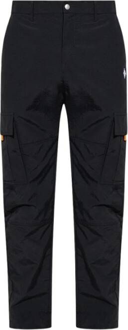 Marcelo Burlon Zwarte Cargo Broek met Trekkoord Zoom Black Heren