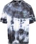 Marcelo Burlon COM Logo Tie-Dye Oversize T-Shirt Grijs Heren - Thumbnail 1