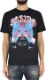 Marcelo Burlon Gekleurde Bedrukte T-Shirt voor Heren Zwart Heren - Thumbnail 1