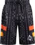 Marcelo Burlon Zwarte Ss23 Herenshorts met Verstelbare Bandjes Black Heren - Thumbnail 1