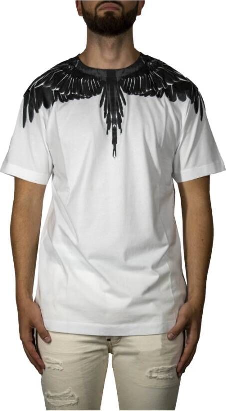 Marcelo Burlon Grijze Wings T-Shirt Wit Heren