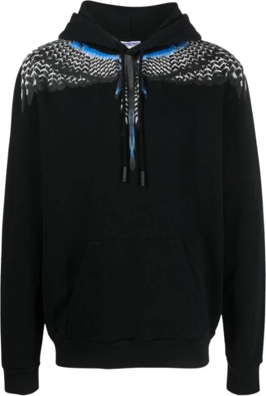 Marcelo Burlon Grizzly Wings-print Hoodie Zwart Heren