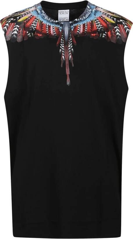 Marcelo Burlon Grizzly Wings Tanktop Zwart Heren