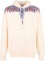 Marcelo Burlon Heren Katoenen Sweatshirt met Tricolor Logo Print Beige Heren - Thumbnail 1